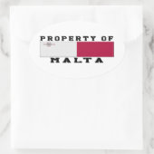 Sticker Ovale Propriété De Malte (Sac)