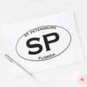 Sticker Ovale PS - St Petersburg la Floride (Enveloppe)