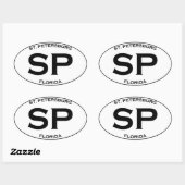 Sticker Ovale PS - St Petersburg la Floride (Feuille)