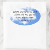 Sticker Ovale Psaume 37:4 (Sac)