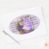 Sticker Ovale Psaume 90:17 KJV Bible (Enveloppe)