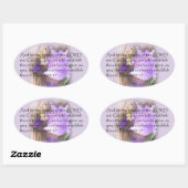 Sticker Ovale Psaume 90:17 KJV Bible (Feuille)