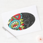 Sticker Ovale Psychedelic Patterns (Enveloppe)