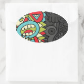 Sticker Ovale Psychedelic Patterns (Sac)