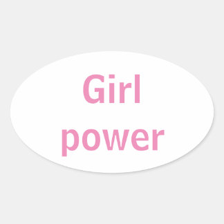 Sticker Ovale puissance des filles