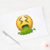 Sticker Ovale puking émoji (Enveloppe)