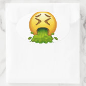 Sticker Ovale puking émoji (Sac)