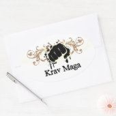Sticker Ovale Punch de Krav Maga (Enveloppe)