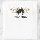 Sticker Ovale Punch de Krav Maga (Sac)