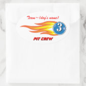 Sticker Ovale Pup Cup Classic_Team "Nom du chien"_Pit Crew perso (Sac)