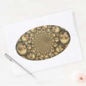 Sticker Ovale Puppy Kaleidoscope Art Print (Enveloppe)