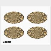 Sticker Ovale Puppy Kaleidoscope Art Print (Feuille)