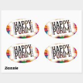 Sticker Ovale purin heureux (Feuille)