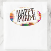 Sticker Ovale purin heureux (Sac)