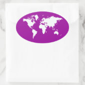Sticker Ovale Purple Elegant World (Sac)