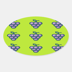 Sticker Ovale Purple grapes
