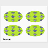 Sticker Ovale Purple grapes (Feuille)
