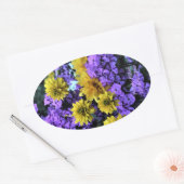Sticker Ovale Purple Phlox Golden Glow (Enveloppe)