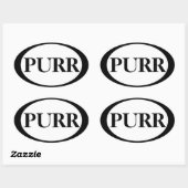 Sticker Ovale Purr (Feuille)