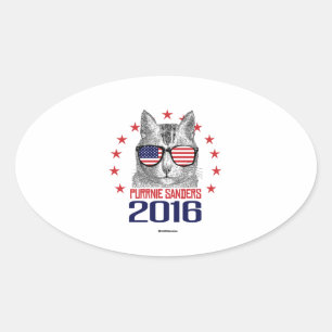 Sticker Ovale Purrnie Sanders 2016