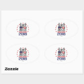 Sticker Ovale Purrnie Sanders 2016 (Feuille)