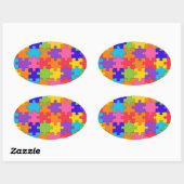 Sticker Ovale Puzzle Puzzle Puzzle Puzzle (Feuille)