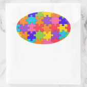 Sticker Ovale Puzzle Puzzle Puzzle Puzzle (Sac)