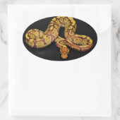 Sticker Ovale Python Brown et Gold Ball (Sac)