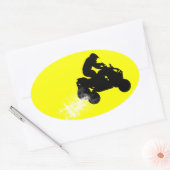 Sticker Ovale quads. (Enveloppe)