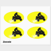 Sticker Ovale quads. (Feuille)