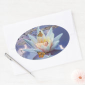 Sticker Ovale Quand un petit bébé va dormir (Enveloppe)