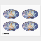 Sticker Ovale Quand un petit bébé va dormir (Feuille)