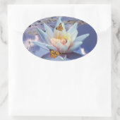 Sticker Ovale Quand un petit bébé va dormir (Sac)