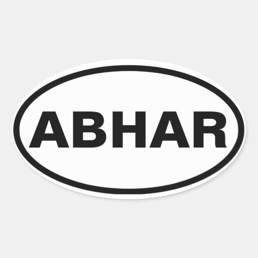 Sticker Ovale QUATRE Abhar (Devant)