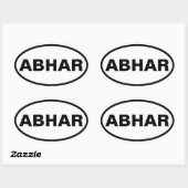 Sticker Ovale QUATRE Abhar (Feuille)