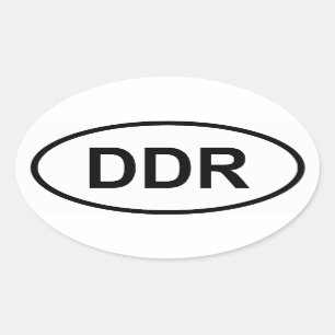 Sticker Ovale QUATRE Allemagne de l'Est "RDA "