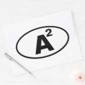 Sticker Ovale QUATRE Ann Arbor, "A" Carrée (Enveloppe)