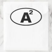 Sticker Ovale QUATRE Ann Arbor, "A" Carrée (Sac)