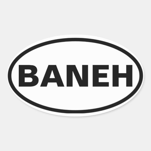 Sticker Ovale QUATRE Baneh (Devant)