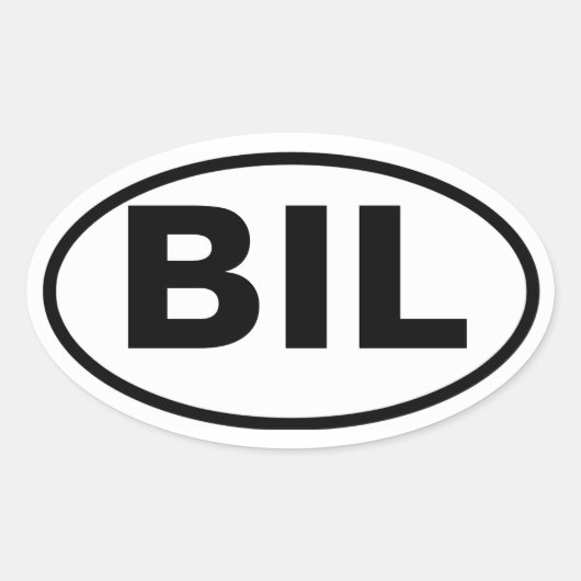 Sticker Ovale QUATRE Billings, Montana "BIL" (Devant)