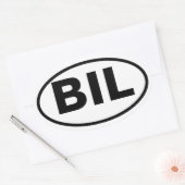 Sticker Ovale QUATRE Billings, Montana "BIL" (Enveloppe)