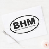 Sticker Ovale QUATRE Birmingham "BHM" (Enveloppe)