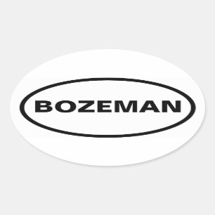 Sticker Ovale QUATRE Bozeman, Montana