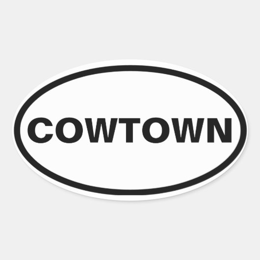 Sticker Ovale QUATRE Calgary "COWTOWN" (Devant)