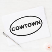 Sticker Ovale QUATRE Calgary "COWTOWN" (Enveloppe)