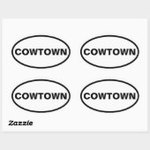Sticker Ovale QUATRE Calgary "COWTOWN" (Feuille)
