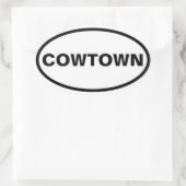 Sticker Ovale QUATRE Calgary "COWTOWN" (Sac)