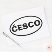 Sticker Ovale QUATRE Česko (Enveloppe)