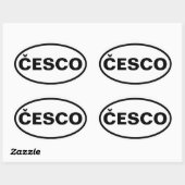 Sticker Ovale QUATRE Česko (Feuille)