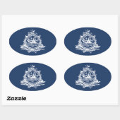 Sticker Ovale QUATRE Charleston, drapeau de Sc (Feuille)